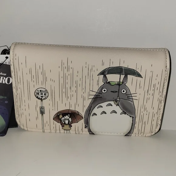 Loungefly Studio Ghibli Totoro Rain Mini Backpack and Tech Wallet - Picture 12 of 16